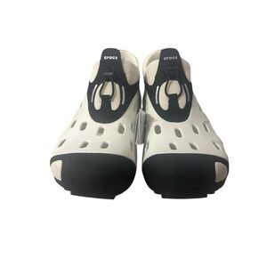 Crocs Quick Trail Low Shoes Mens Size 12 White Black Sneaker 209350-1CN New